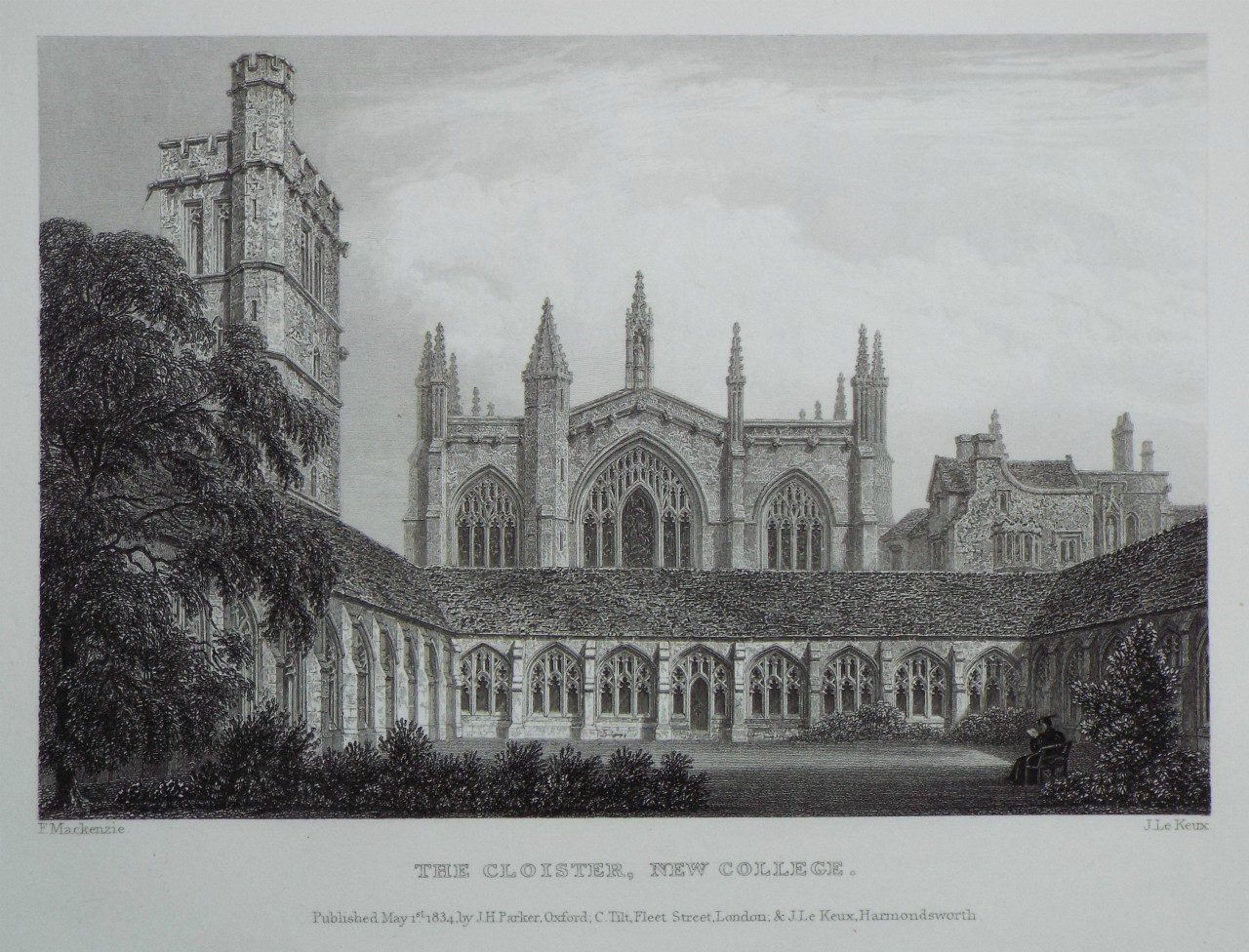 Print - The Cloister, New College. - Le