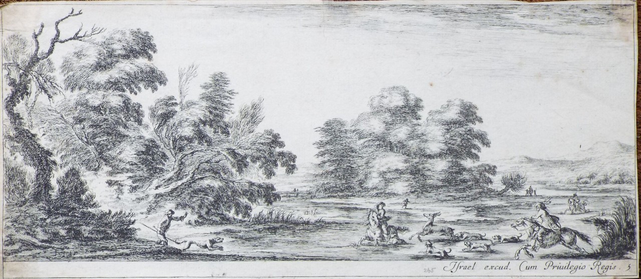 Etching - (Deer hunt) - Della