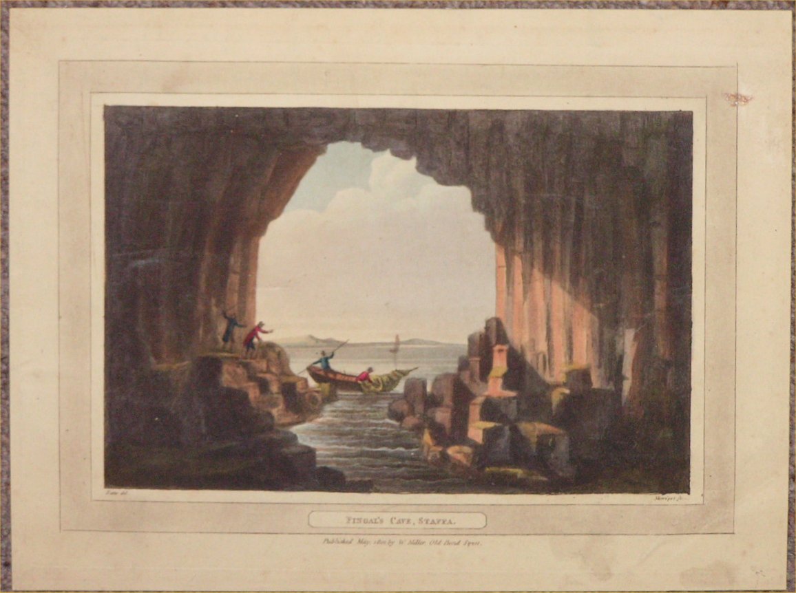 Aquatint - Fingal's Cave, Staffa - Merigot