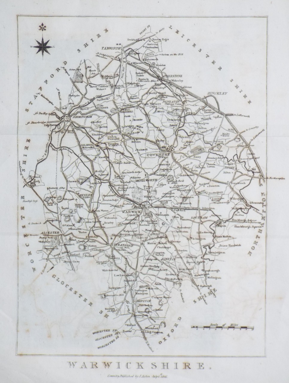 Map of Warwickshire