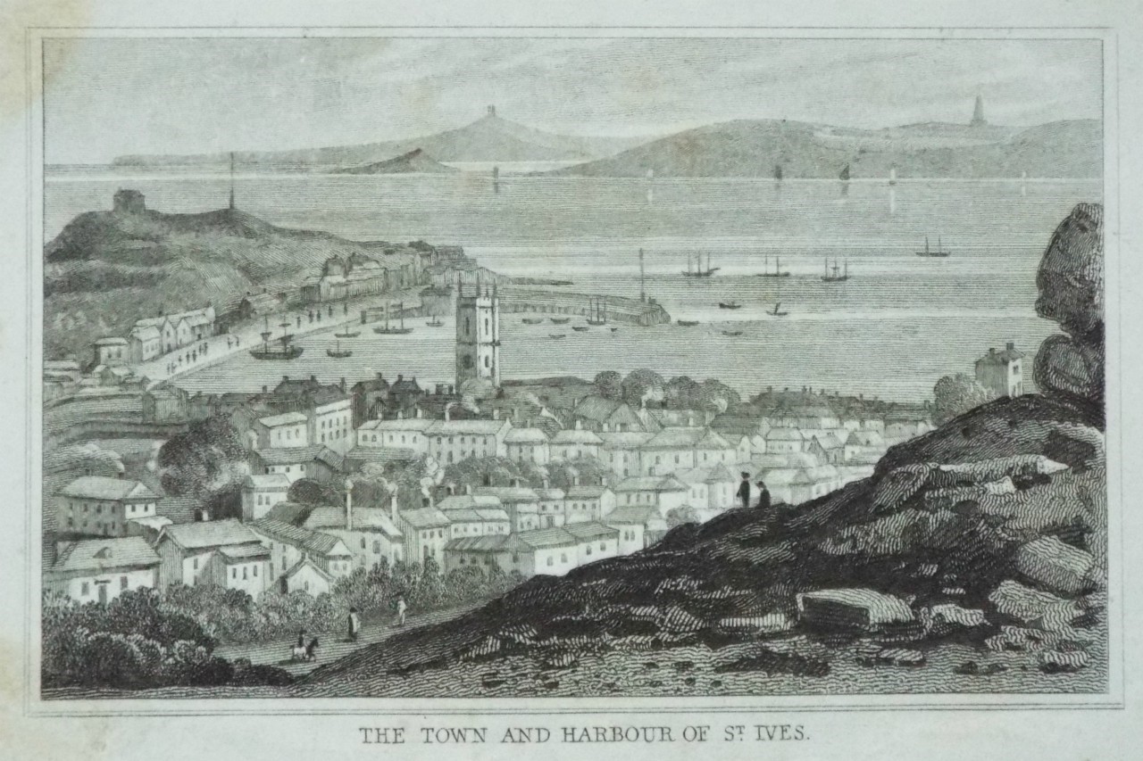 Print - The Town and Harbour of St. Ives.