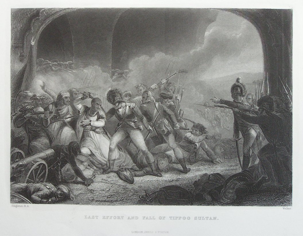 Print - Last Effort and Fall of Tippoo Sultan. - 