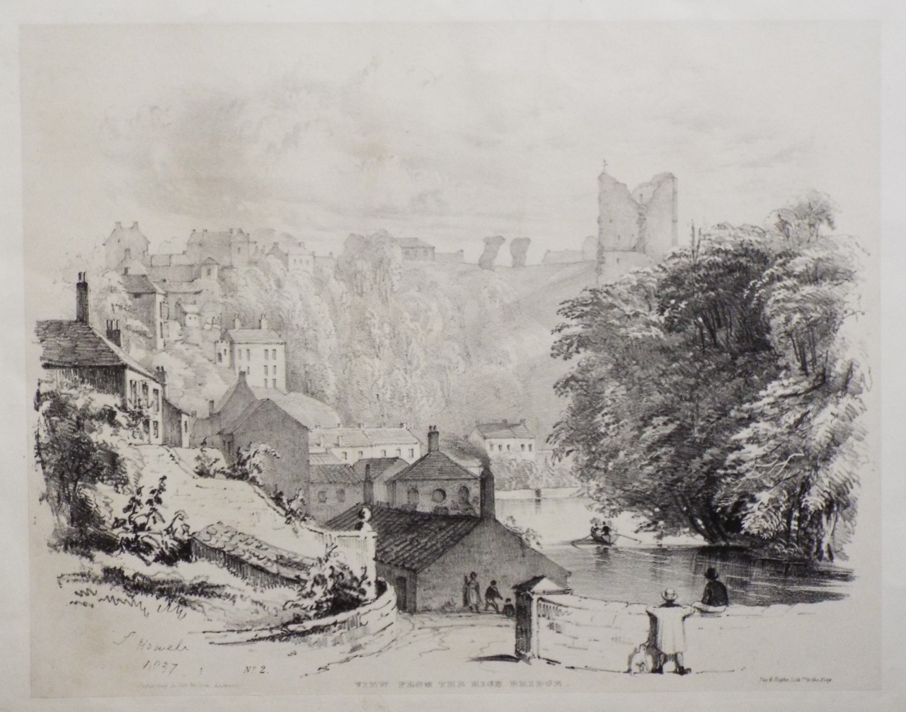 Lithograph - View from the High Bridge. - Howell