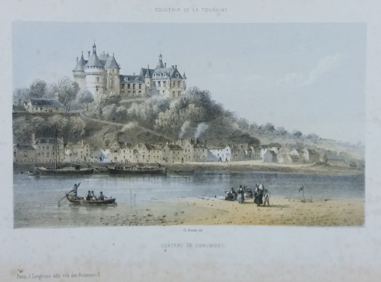 Lithograph - Chateau de Chaumont.