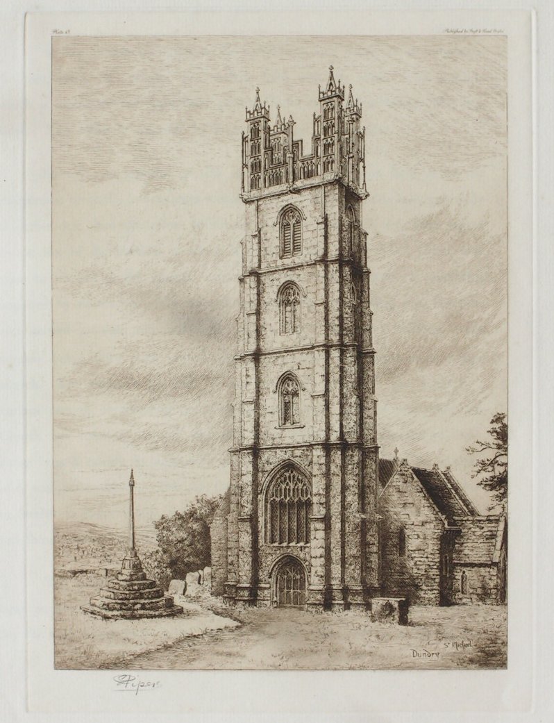 Etching - St. Michael's, Dundry - Piper