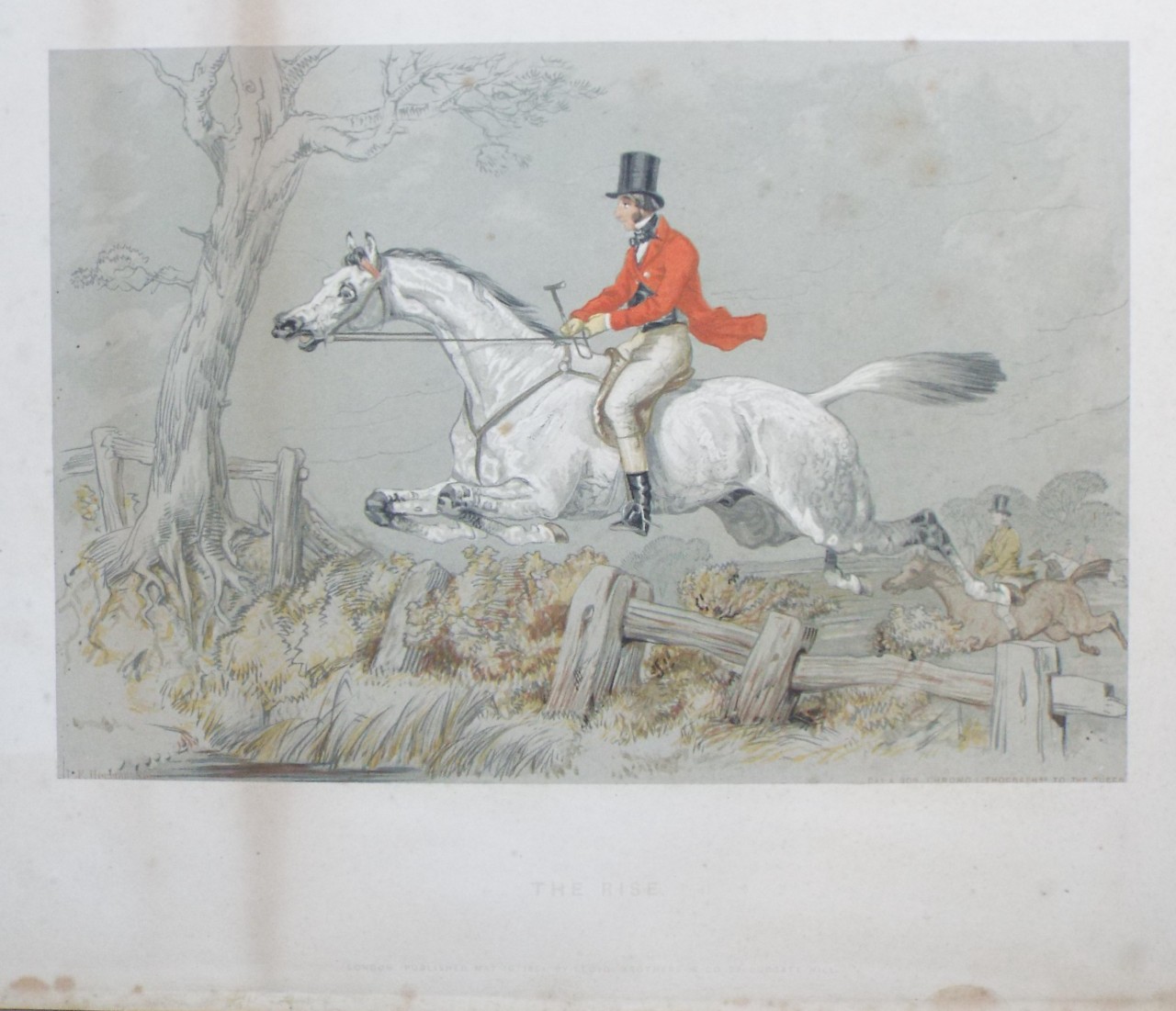 Chromo-lithograph - Herring's Sporting Sketches. The Rise.