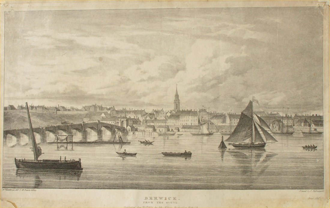 Lithograph - Berwick from the South