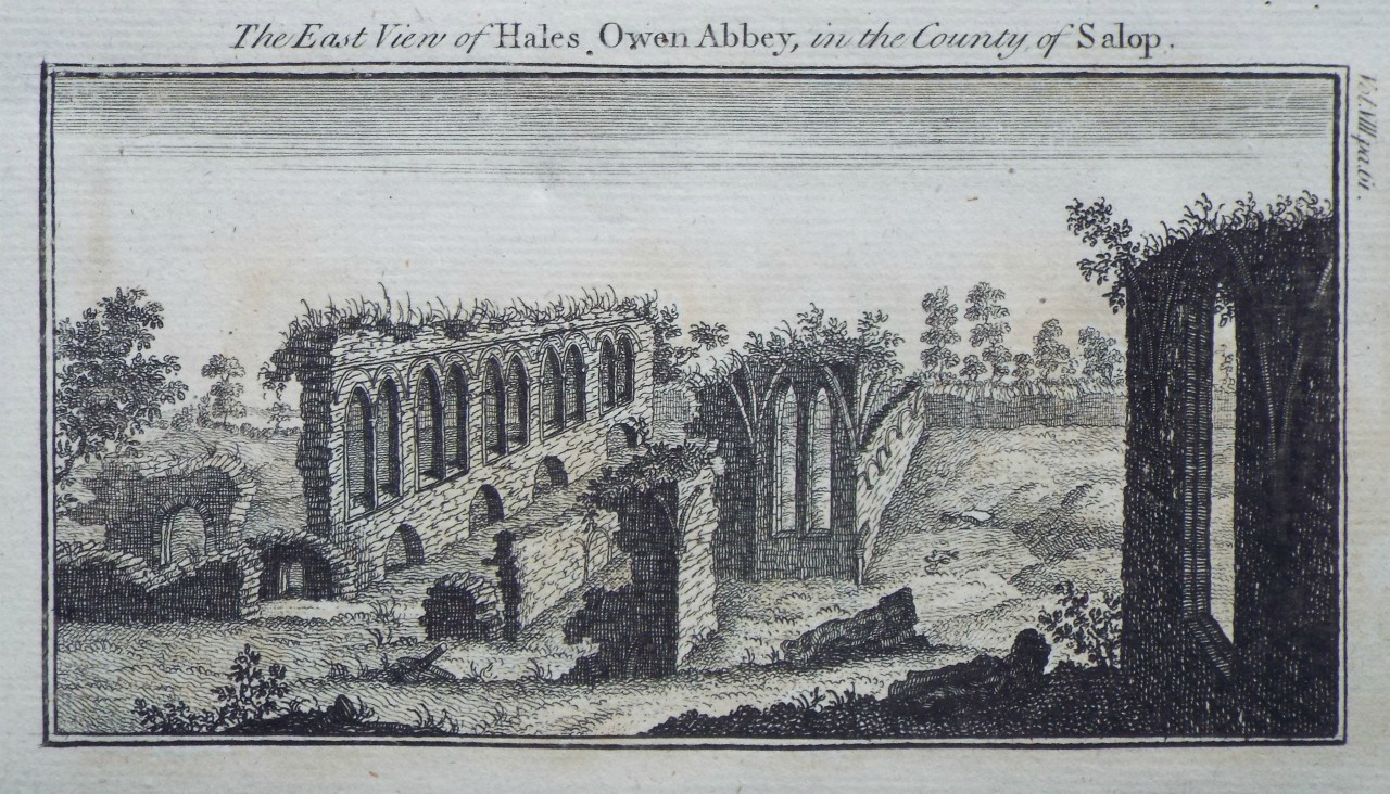 Print - The East View of Hales Owen Abbey, in the County of Salop.