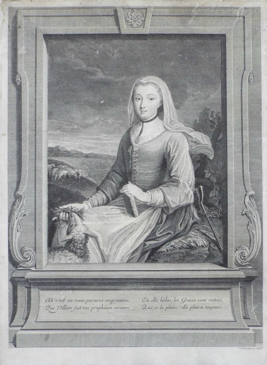 Print - (La Duchess de Villars)  - Tardieu