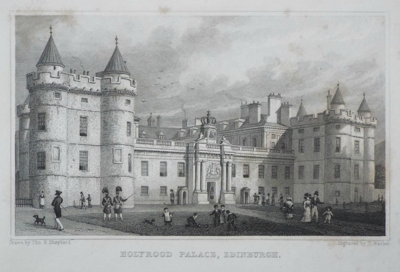 Print - Holyrood Palace, Edinburgh. - Barber