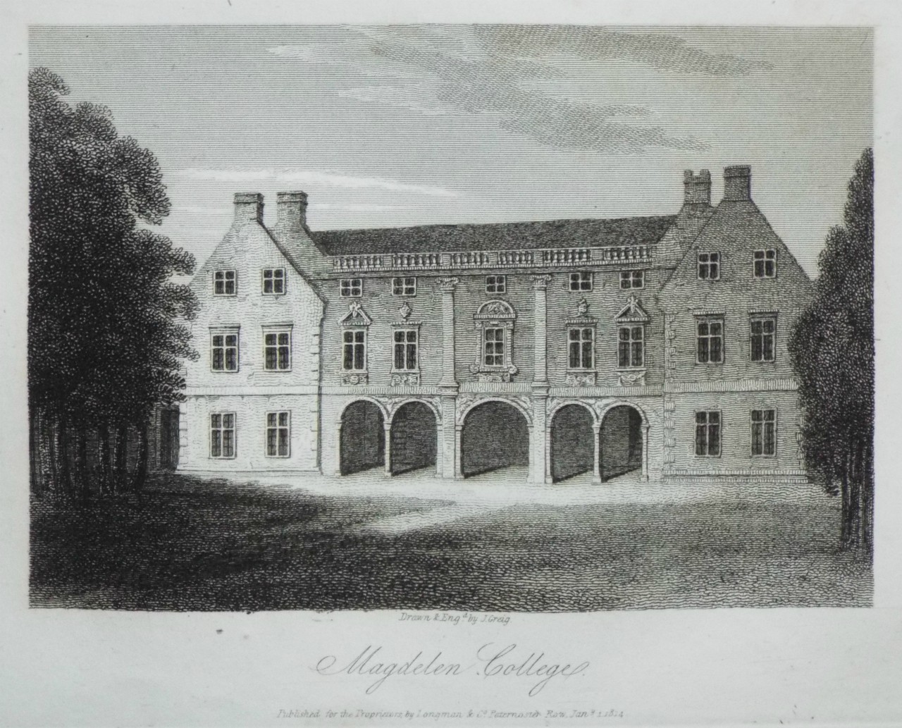 Print - Magdalen College. - Greig