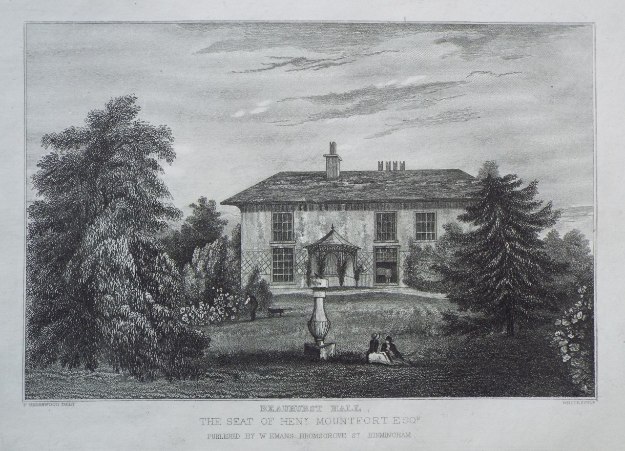 Print - Beauhurst Hall, the Seat of Heny. Mountfort Esqr. - 
