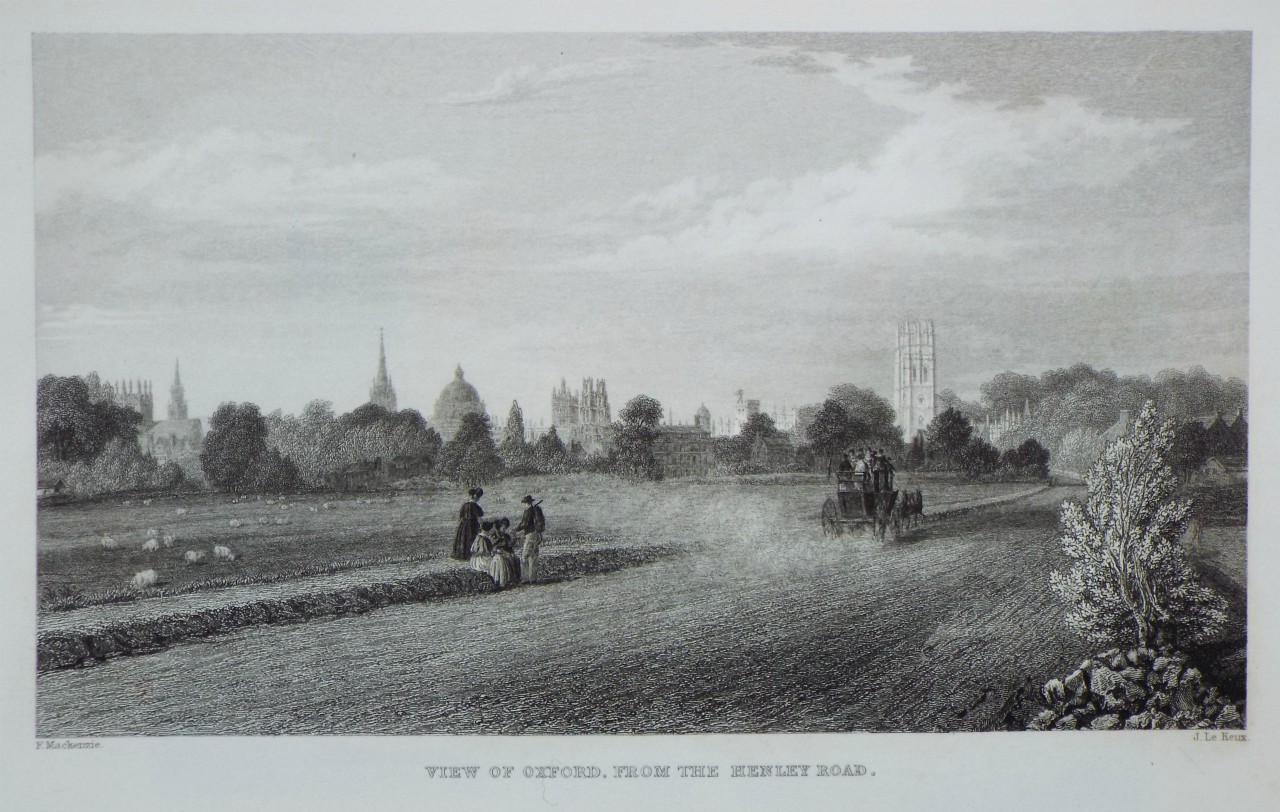 Print - View of Oxford, from the Henley Road. - Le
