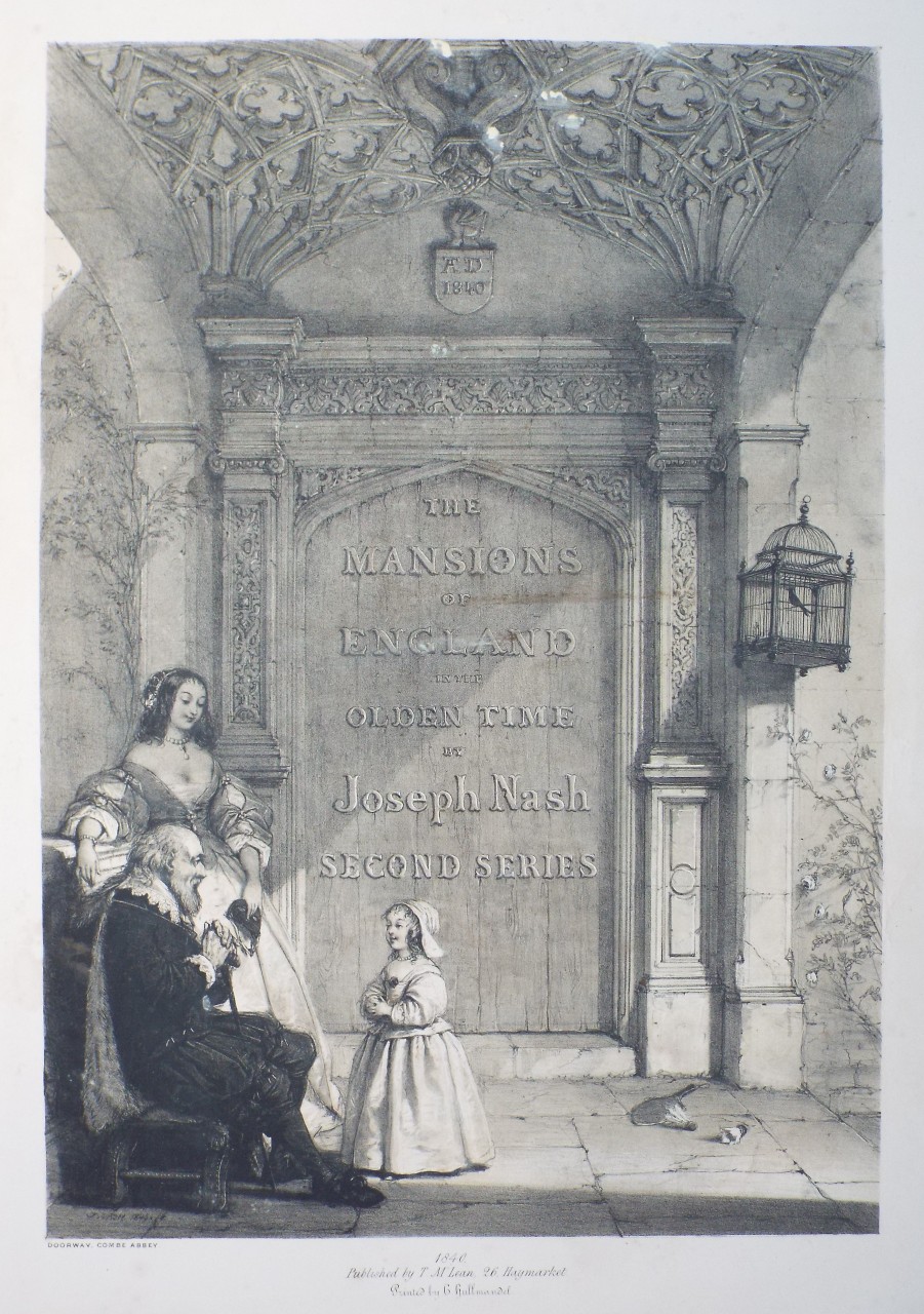 Lithograph - Door Way, Coombe Abbey. - Nash