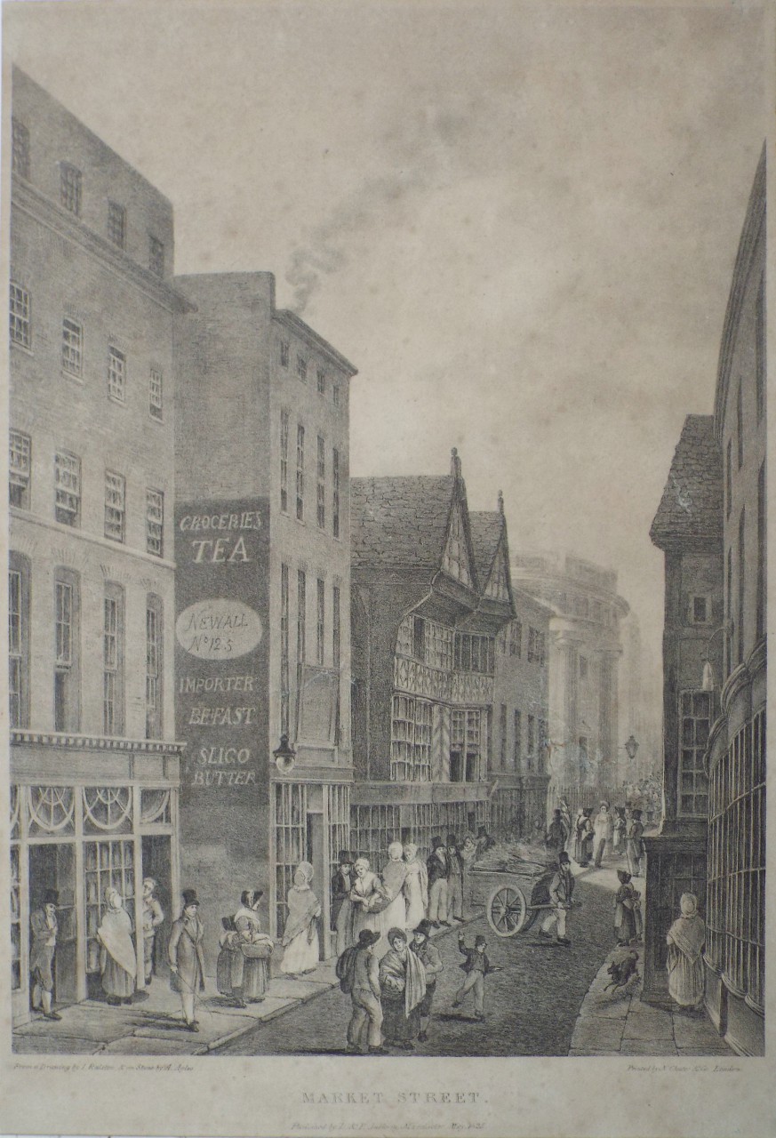 Lithograph - Market Street. - Aglio