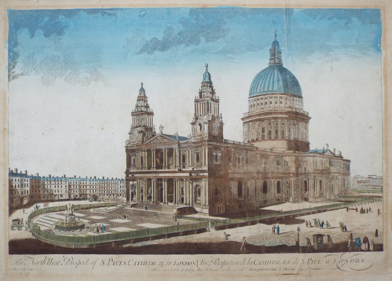 Print - The North West Prospect of S. Pauls Cathedral in London. - De