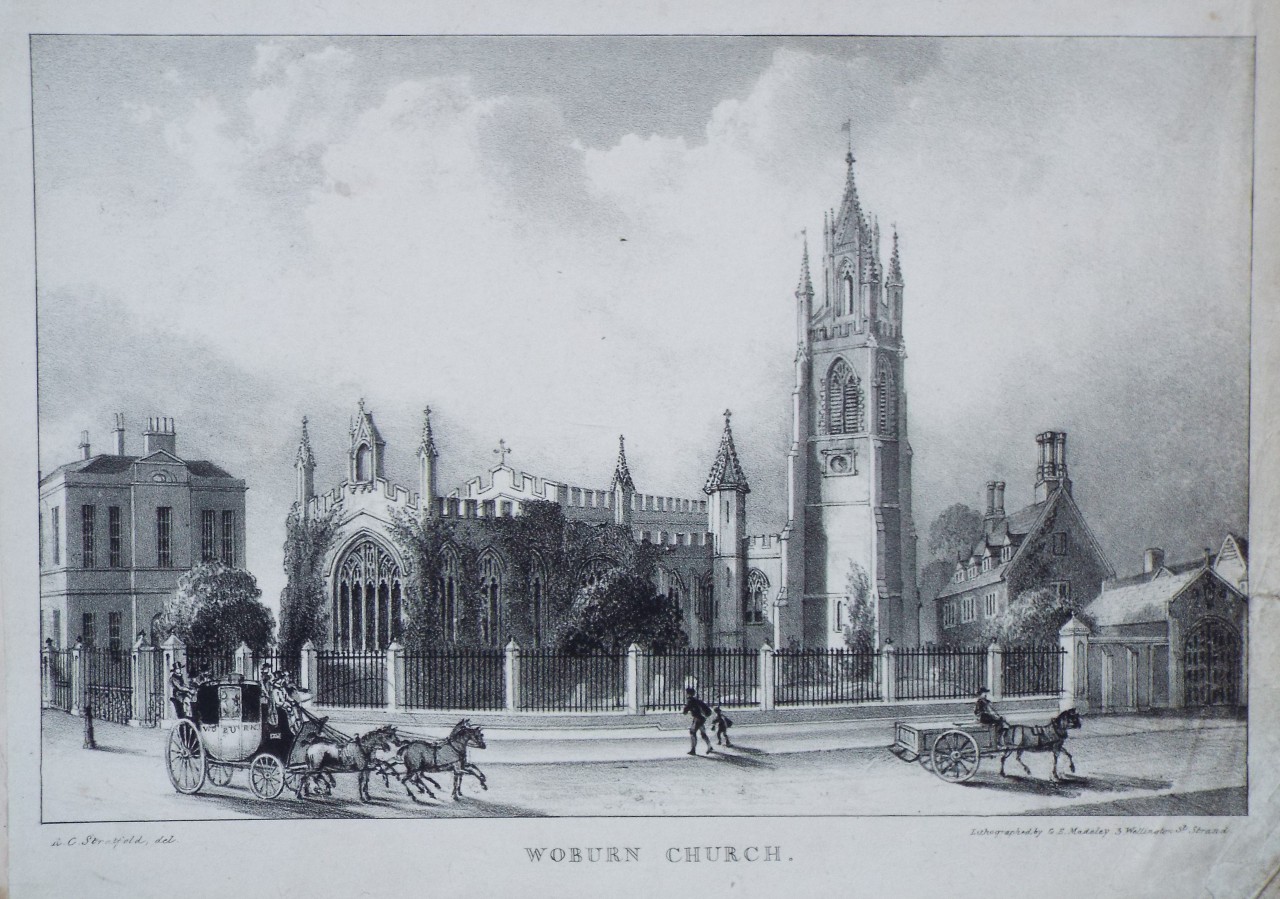 Lithograph - Woburn Church. - Madeley