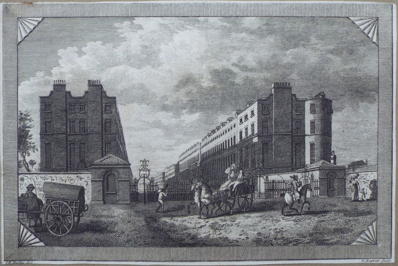 Print - Devonshire Place and Wimpole Street, from the New Road, St. Mary le Bone