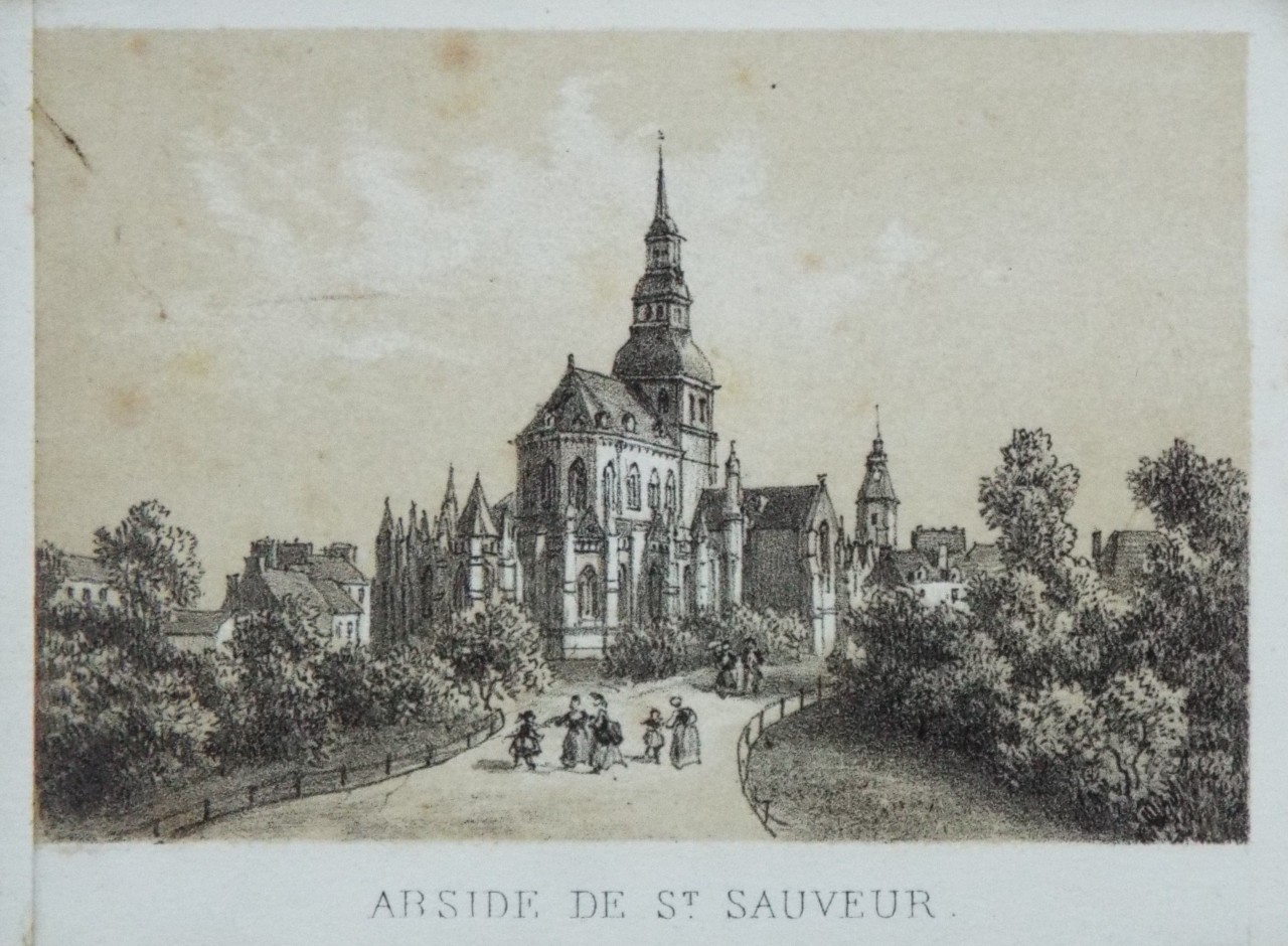 Lithograph - Abside de St. Sauveur.