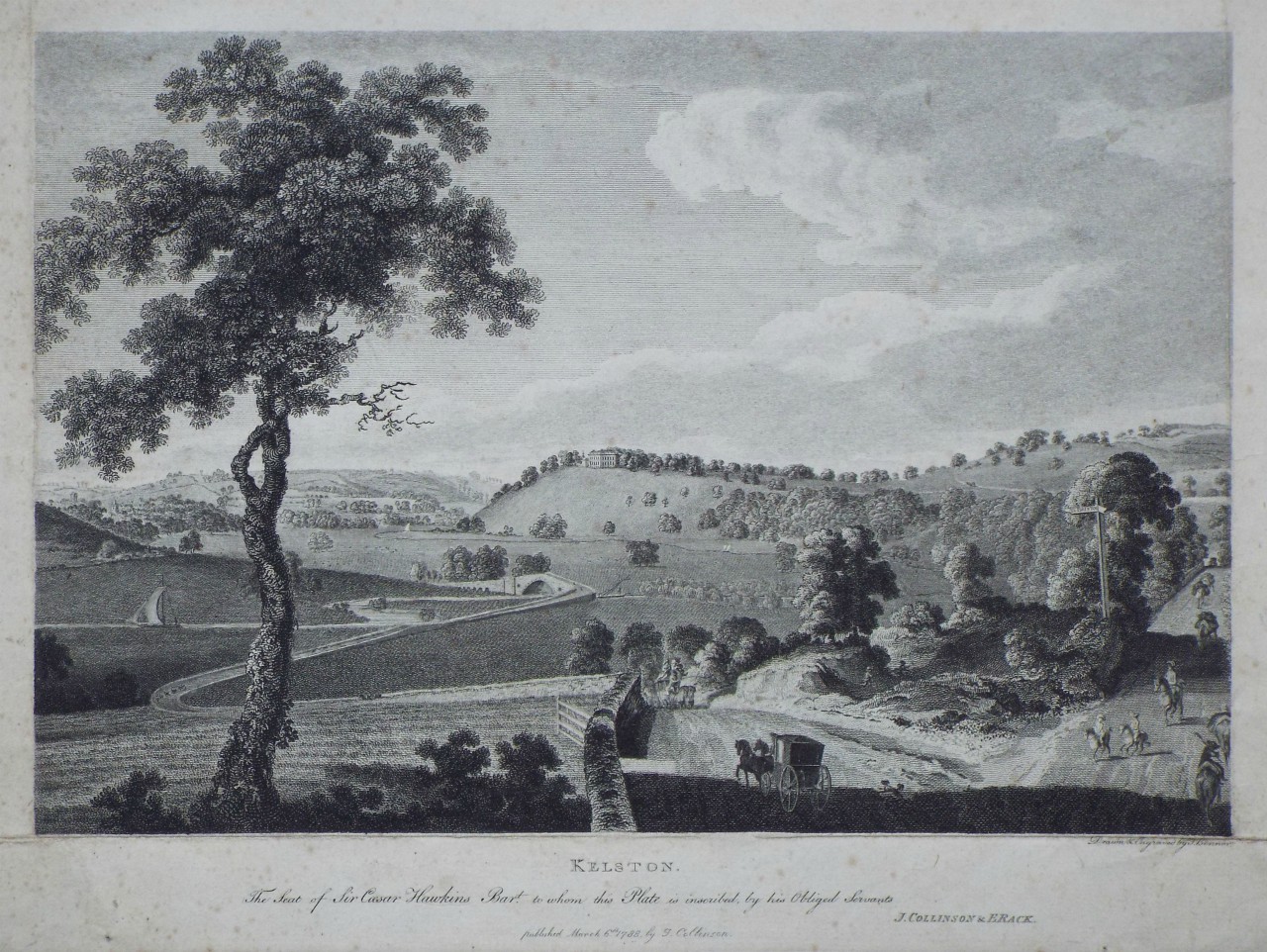 Print - Kelston. The Seat of Sir Caesar Hawkins Bart. - Bonnor