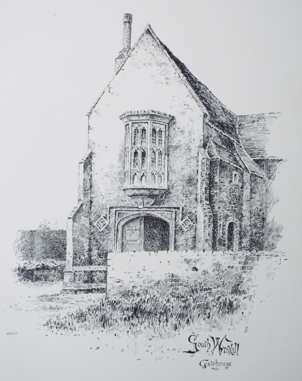 Lithograph - South Wraxhall Gatehouse