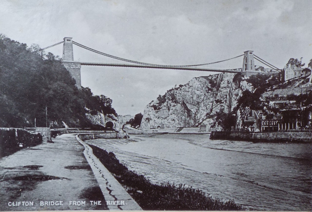 Photograph - Clifton Bridge from the River.