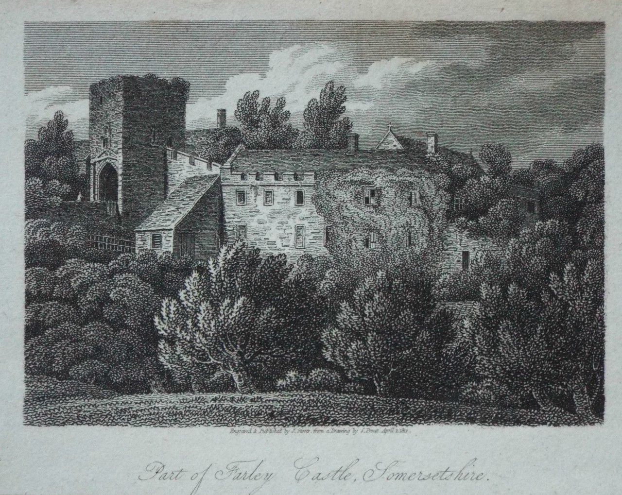 Print - Part of Farley Castle, Somersetshire.