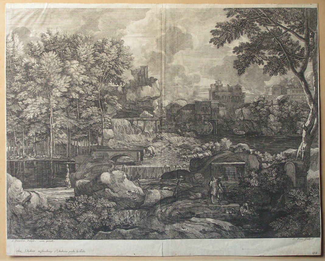 Print - (Landscape after S.Bourdon) - Prou