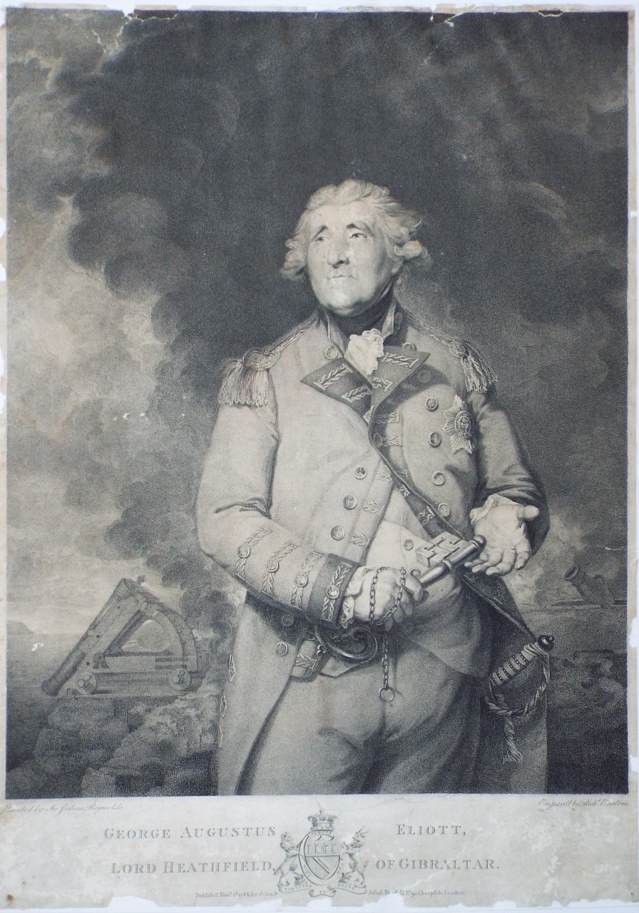 Stipple - George Augustus Eliott, Lord Heathfield, of Gibraltar. - Earlom
