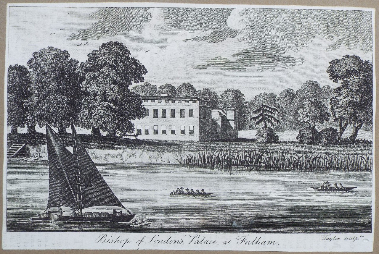 Print - Bishop of London's Palace, at Fulham. - 