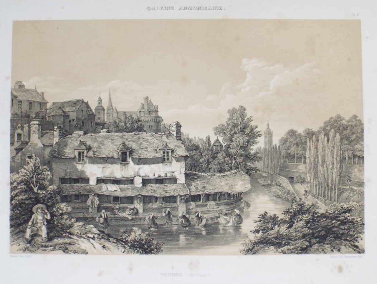 Lithograph - Galerie Armoricaine. Vannes. (Morbihan) - Benoist
