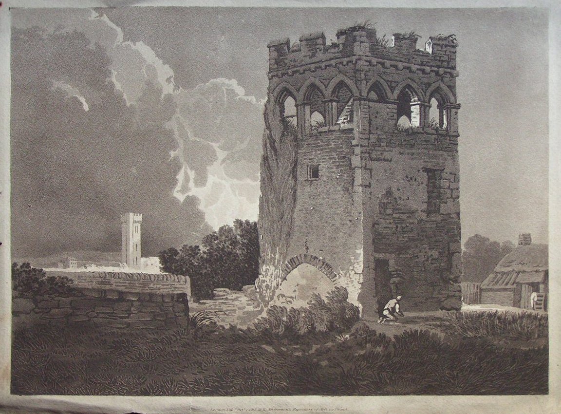 Aquatint - (Peel Tower?) - 