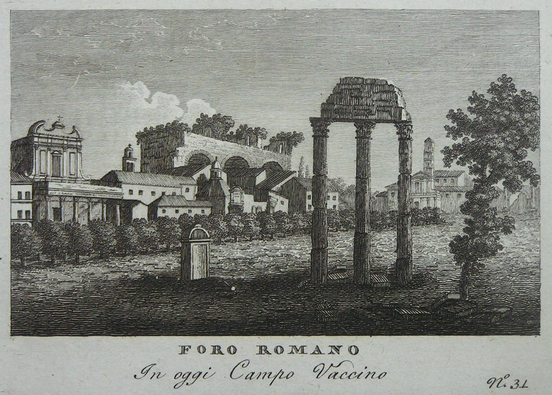 Print - Foro Romano In oggi Campo Vaccino