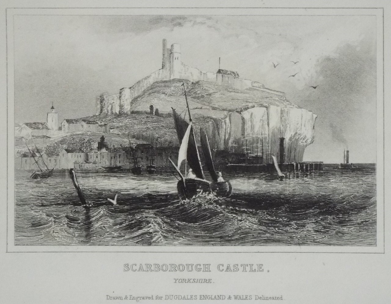 Print - Scarborough Castle, Yorkshire.