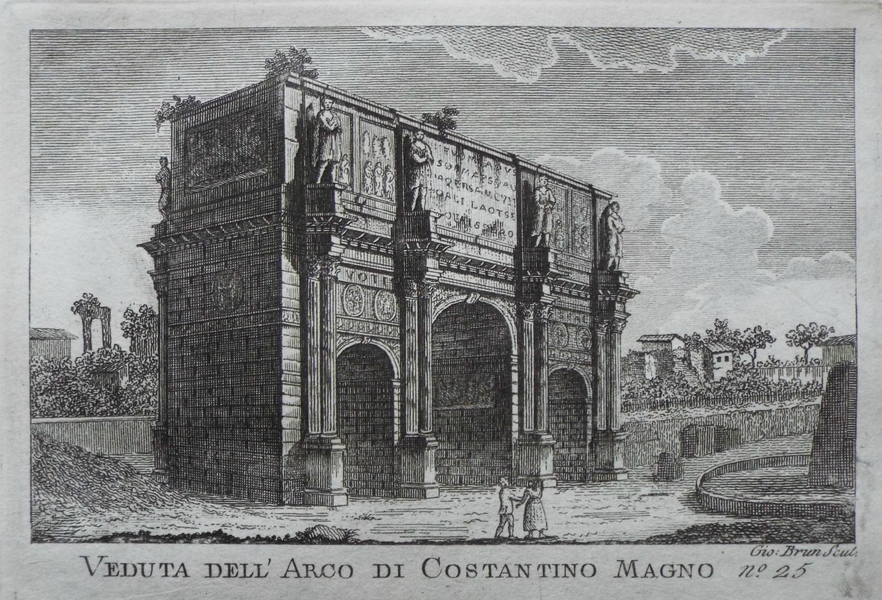 Print - Veduta dell' Arco Constantino Magno - Brun