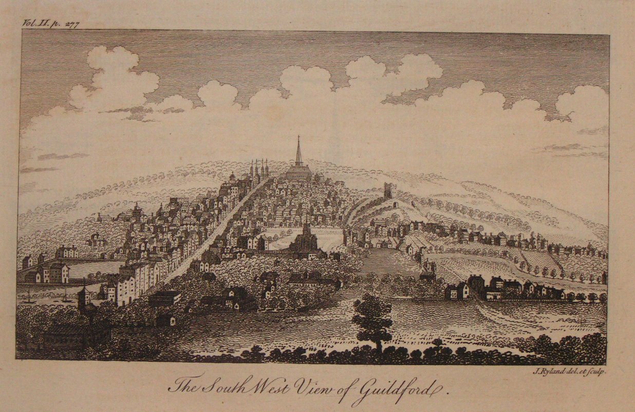 Print - The South West View of Guildford - Ryland
