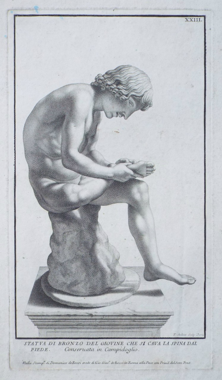 Print - Statua di Bronzo del Giovine che si Cava la Spina dal Piede. - Andriot