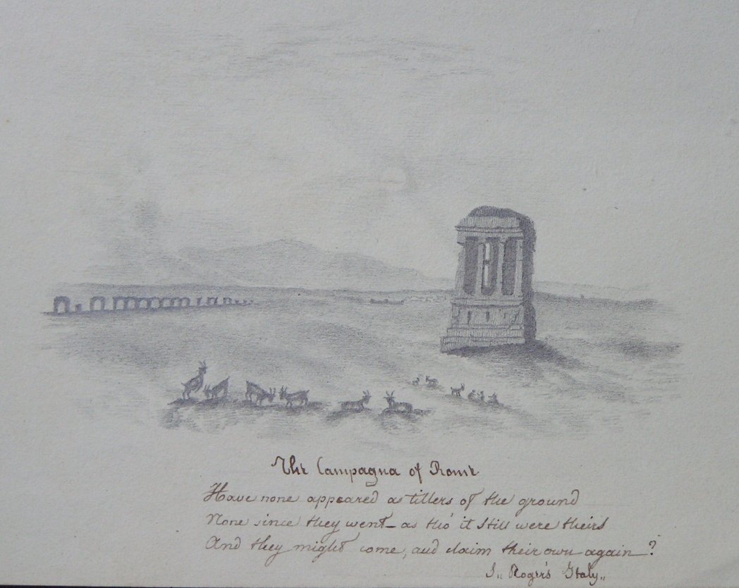Pencil sketch - The Campagna of Rome