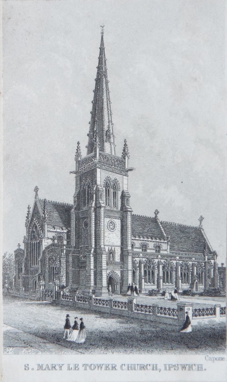 Print - S. Mary le Tower Church, Ipswich. - 