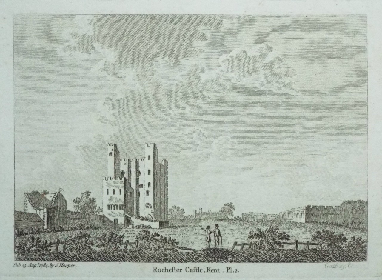 Print - Rochester Castle, Kent. Pl.2. - 