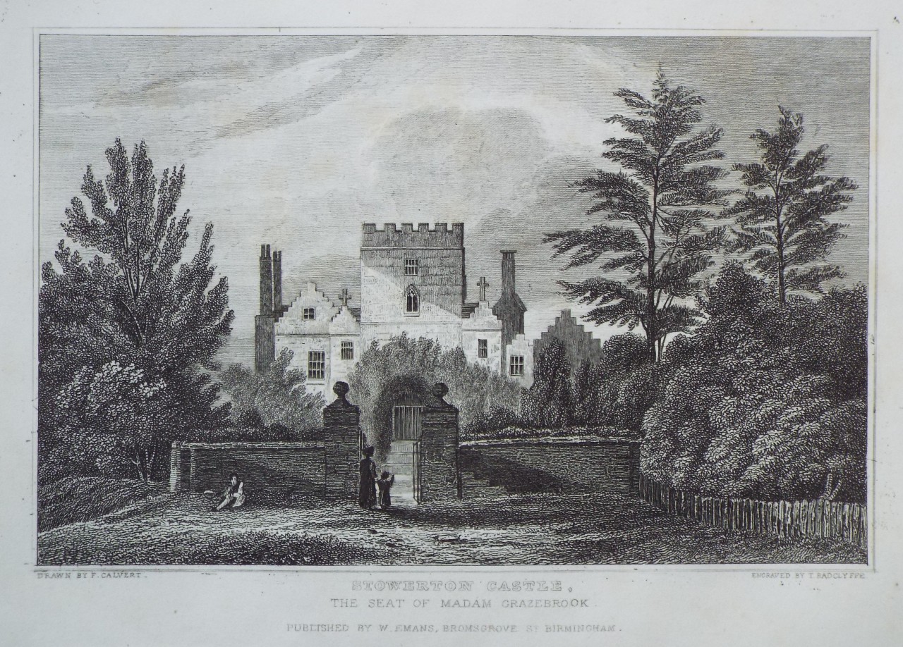 Print - Stowerton Castle, the Seat of Madam Grazebrook. - Radclyffe