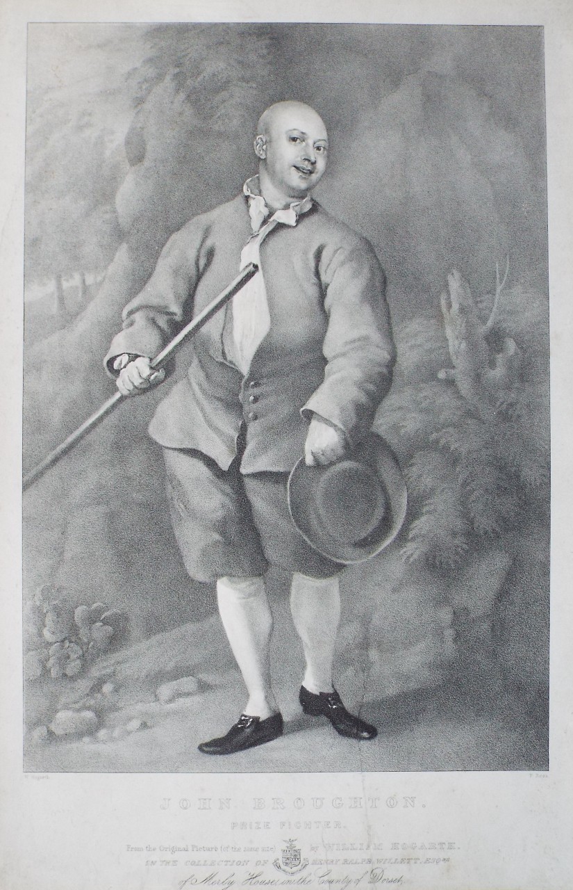 Lithograph - John Broughton. Prize Fighter.  - Ross