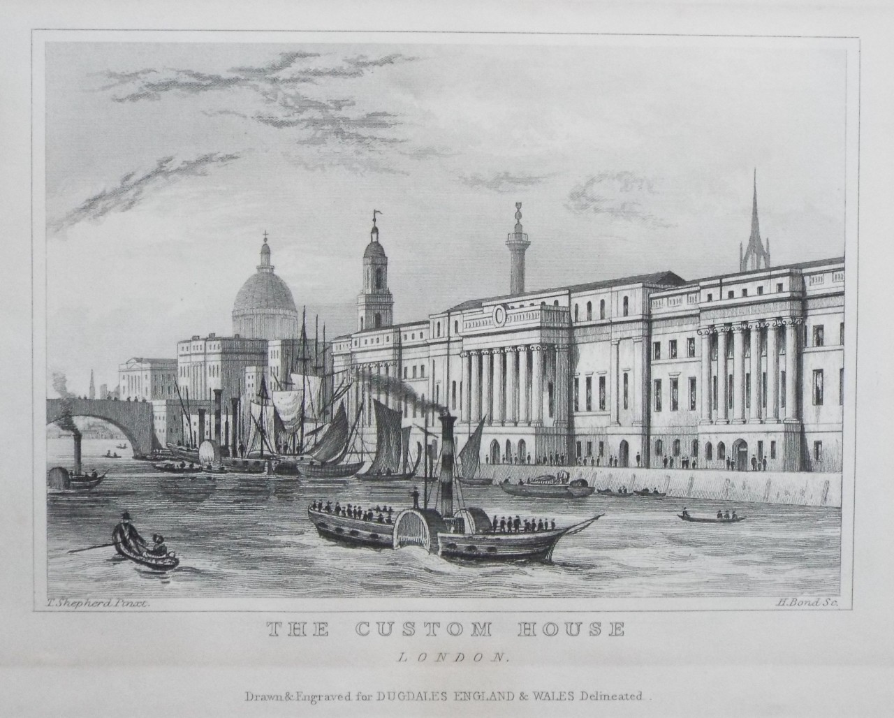 Print - The Custom House London. - Bond