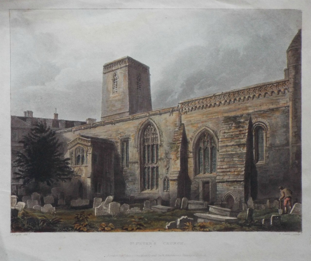 Aquatint - St. Peter's Church. - Reeve