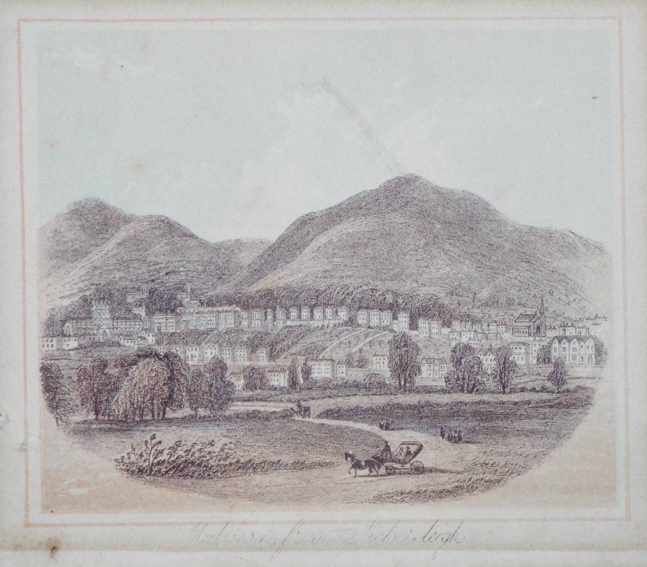 Lithograph - Malvern from Pickersleigh.