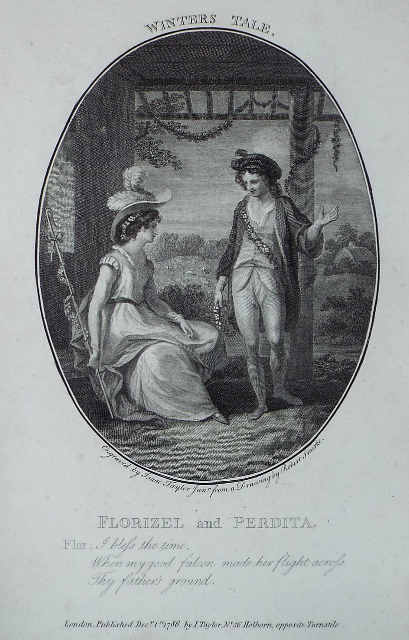 Print - Winters Tale. Florizel and Perdita. - Taylor