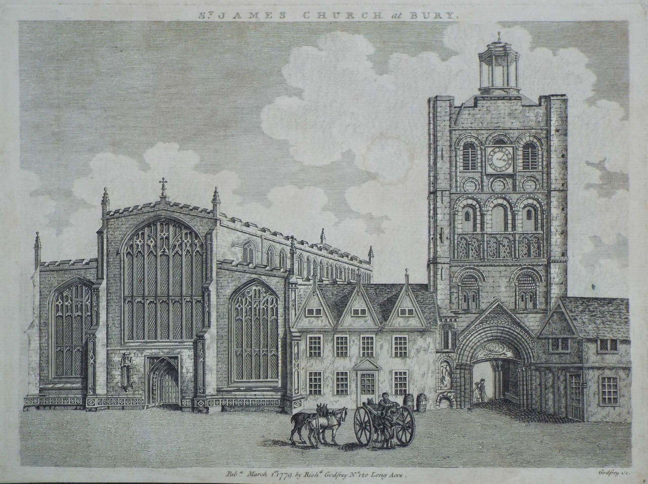 Print - St. James Church at Bury. - 