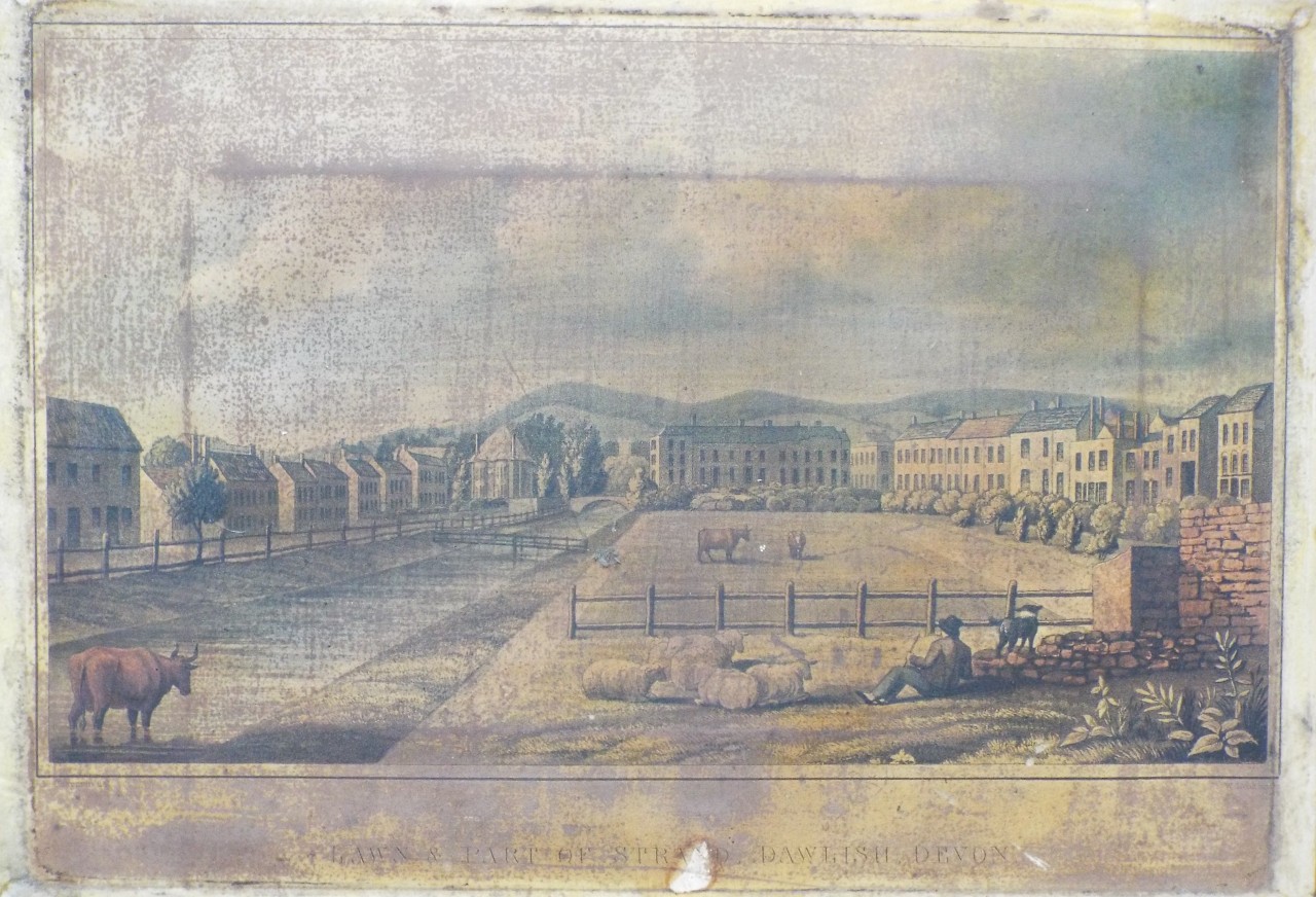 Aquatint - Lawn & Part of Strand, Dawlish, Devon. - Read