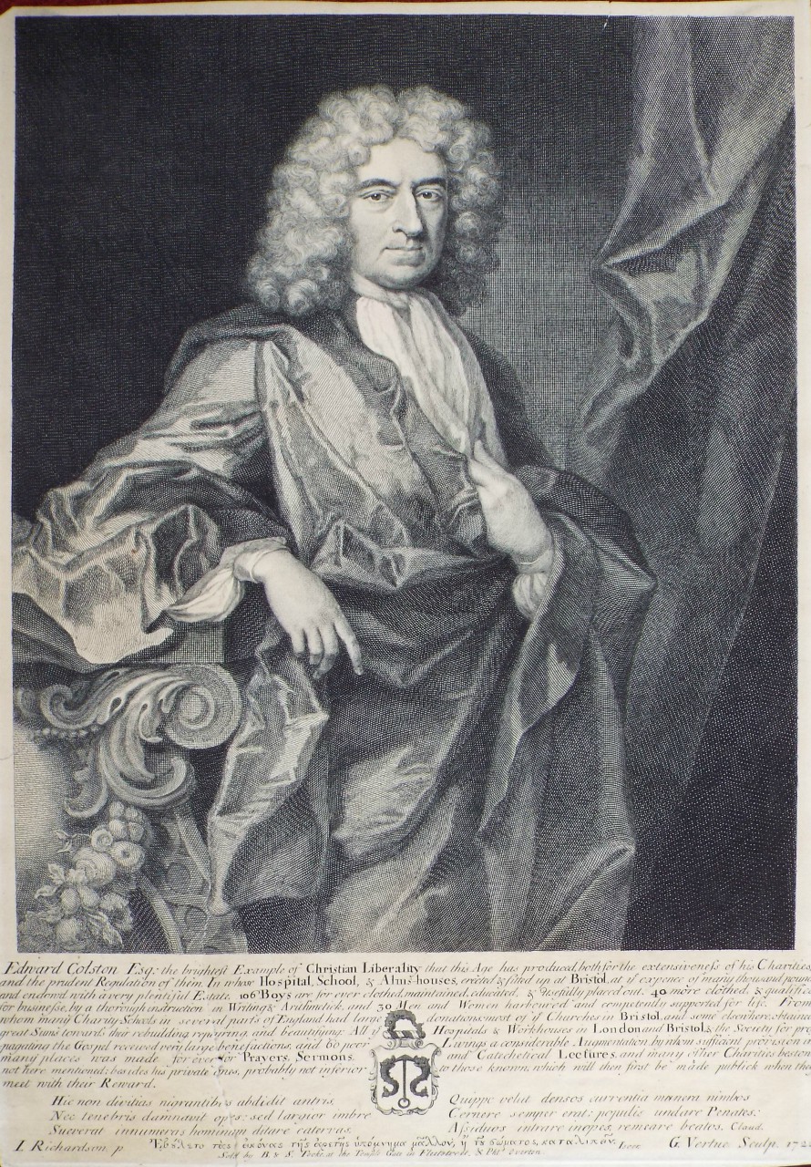 Print - Edward Colston Esq. etc etc - Vertue