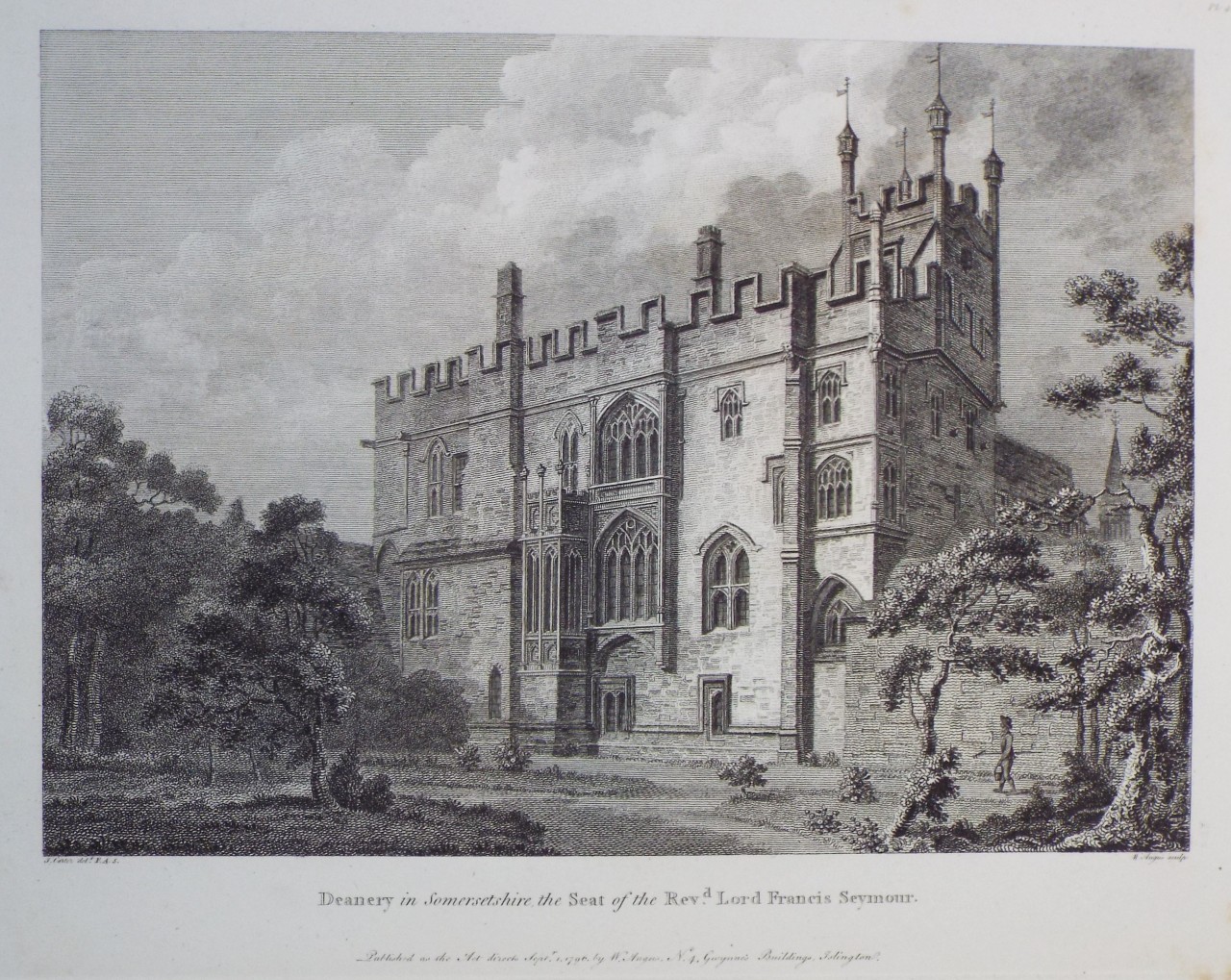 Print - Deanery in Somersetshire the Seat of the Revd. Lord Francis Seymour. - Angus